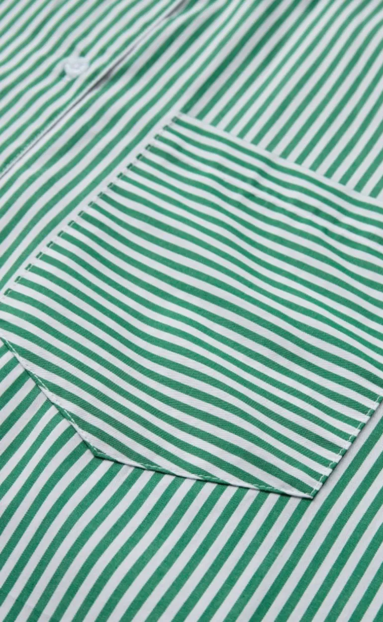 H2O Skjorte - Rønne Essential LS - Green/White