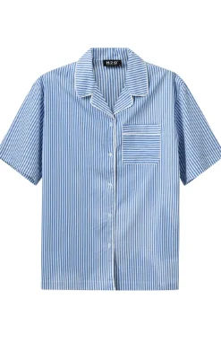 H2O Skjorte - Rønne Essential - Blue/White Stripe