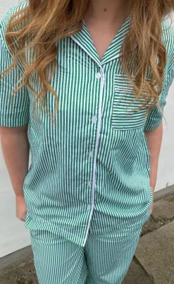 H2O Skjorte - Rønne Essential - Green/White