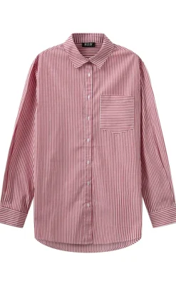 H2O Skjorte - Rønne Essential LS - Red/White