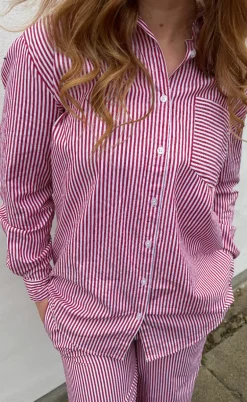 H2O Skjorte - Rønne Essential LS - Red/White