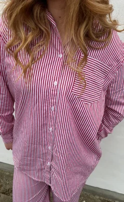 H2O Skjorte - Rønne Essential LS - Red/White