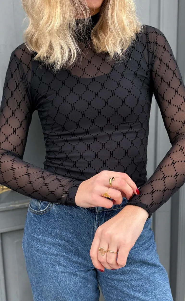 Hype The Detail Bluse - Mesh Turtle Neck - 9