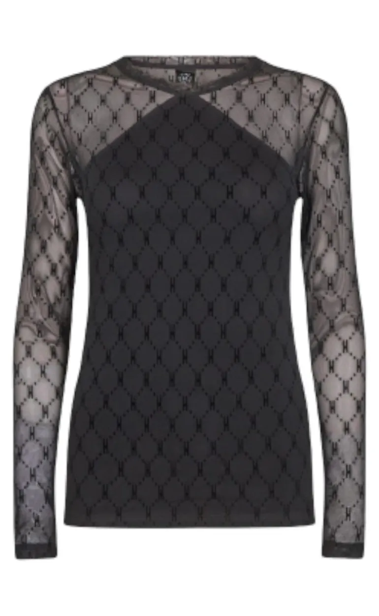Hype The Detail Bluse - Mesh 310 - Black