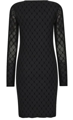 Hype the Detail Kjole - Mesh V-neck - Black