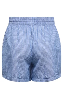 JDY Shorts - Mila Linen - Star Sapphire/Cloud Dancer.