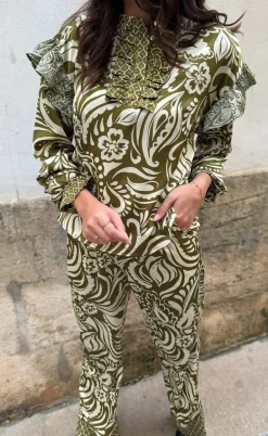 Liberte Bluse - Tia Frill - Army