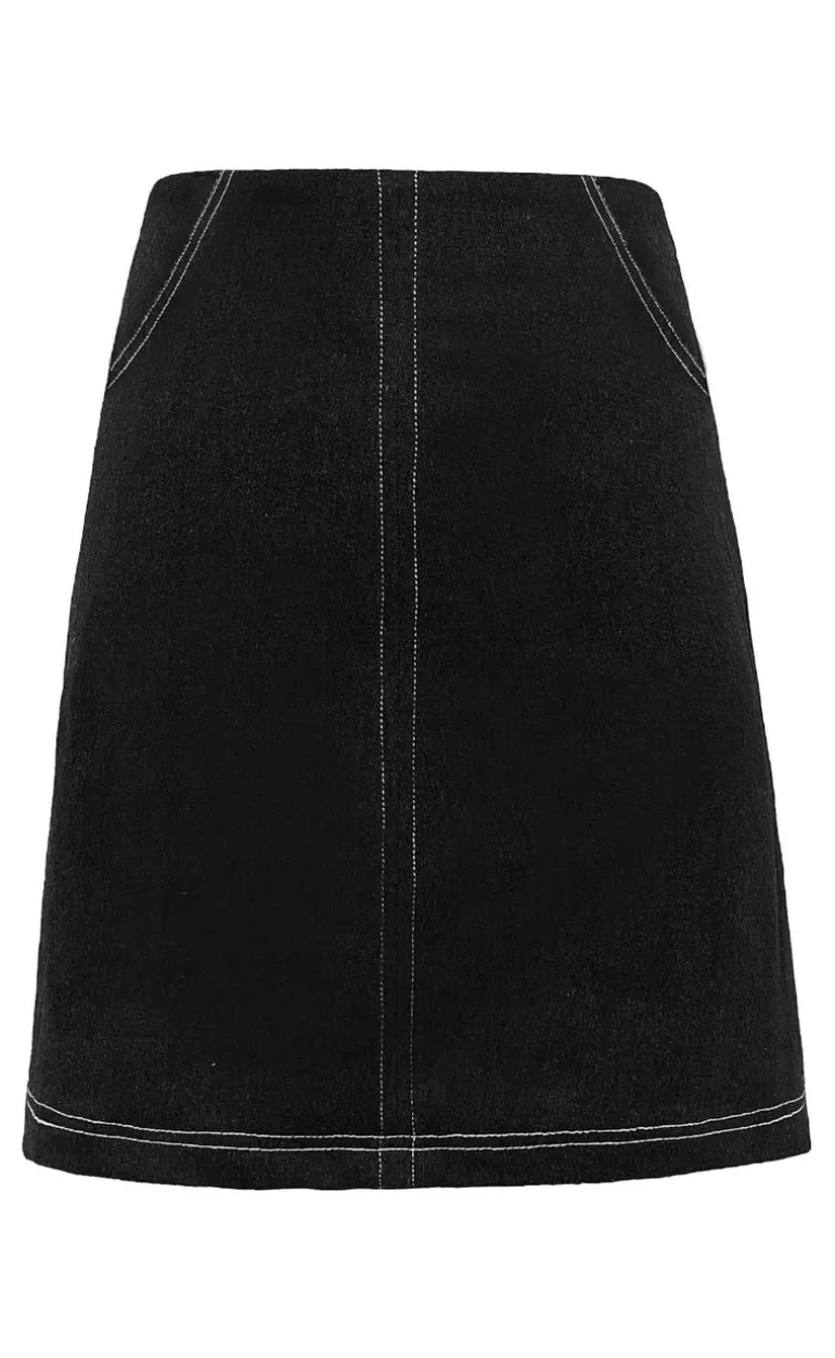Liberte Nederdel - Asta - Black Denim