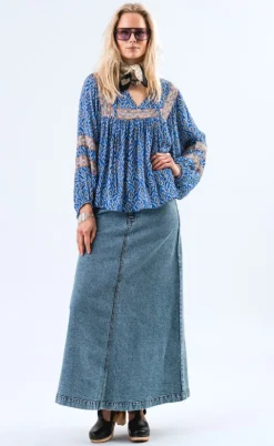 Lollys Laundry Bluse - Teel - Blue