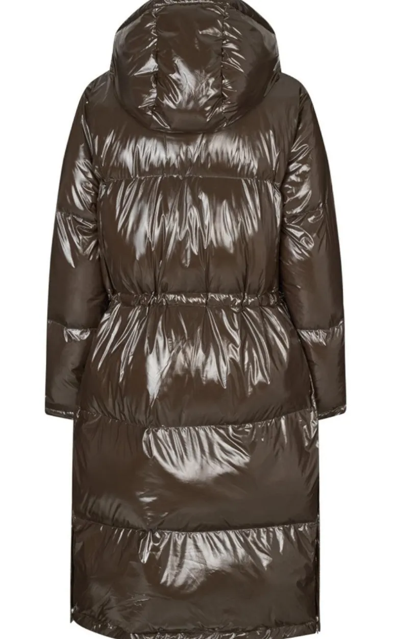 Lollys Laundry Jakke - Willa Long - Dark Mokka