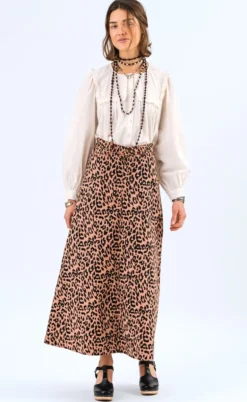 Lollys Laundry Nederdel - Luna - Leopard Print