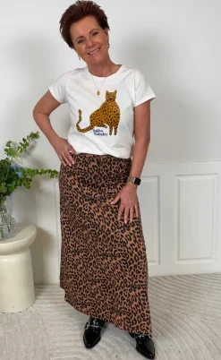 Lollys Laundry Nederdel - Luna - Leopard Print
