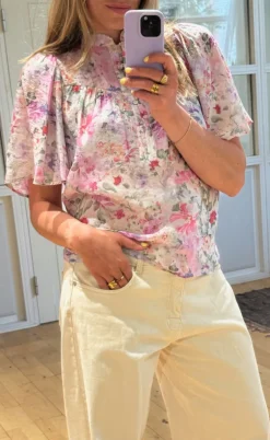 Love & Divine Bluse - Love1123-7 - Pastel Flower