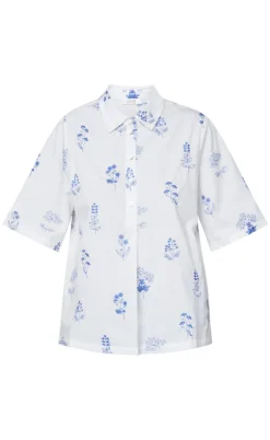 Love & Divine Bluse - Love1351 - White/Blue