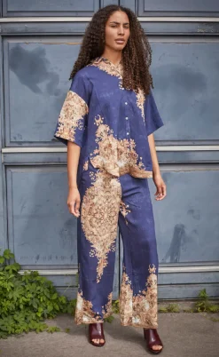Love & Divine Bukser - Love1176-5 - Navy/Paisley
