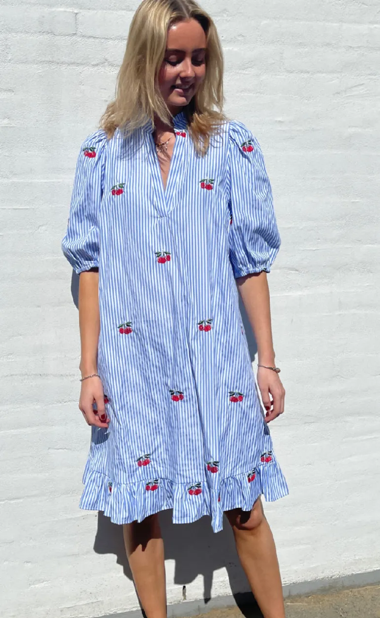Love & Divine Kjole - Love1385 - Blue/Cherry