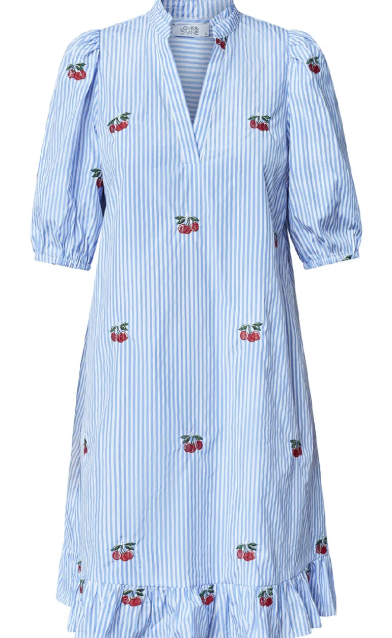 Love & Divine Kjole - Love1385 - Blue/Cherry