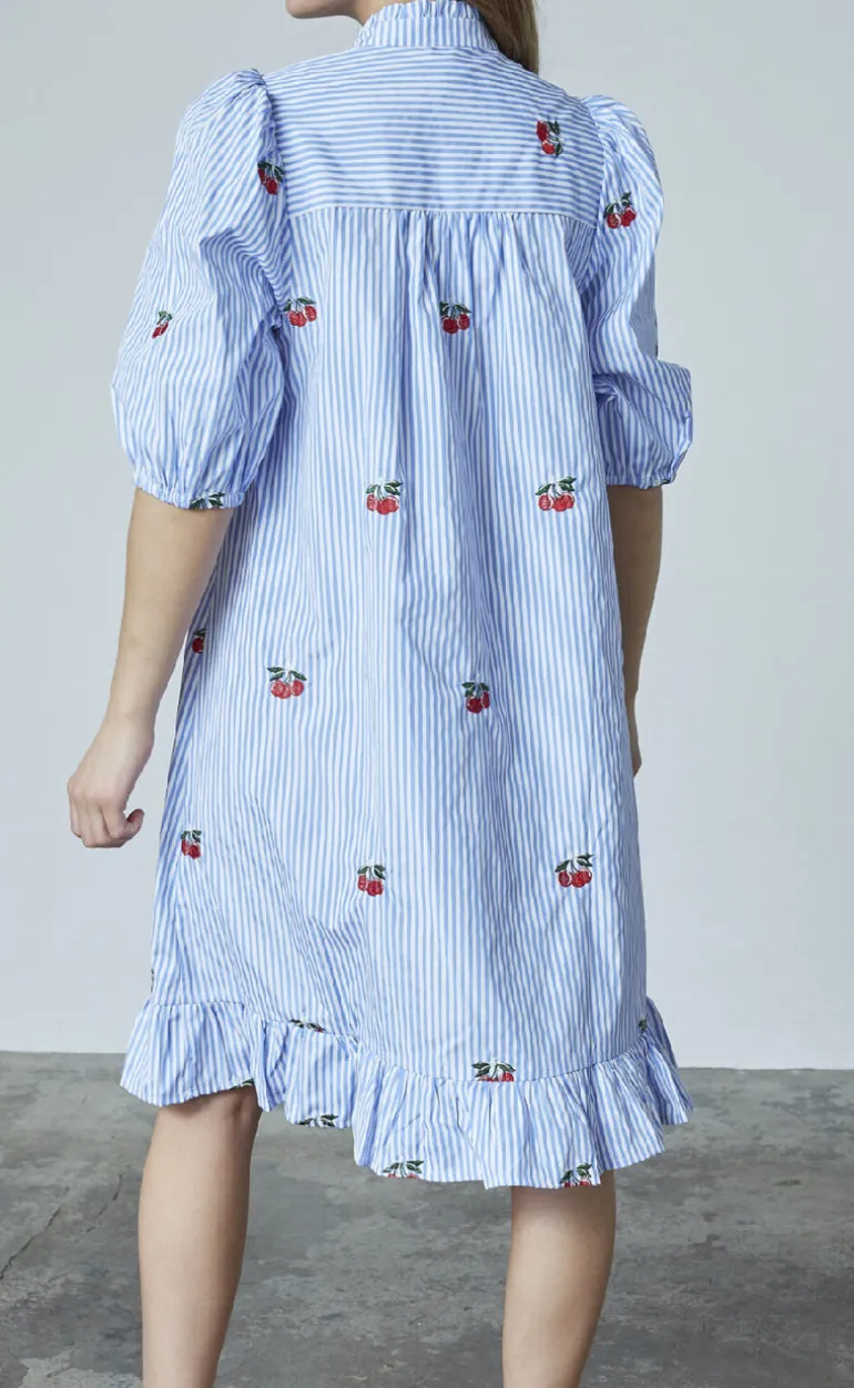 Love & Divine Kjole - Love1385 - Blue/Cherry