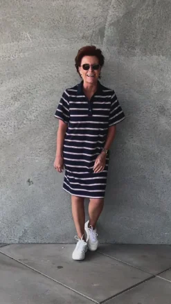 Love & Divine Kjole - Love1349 - Navy/Stripe