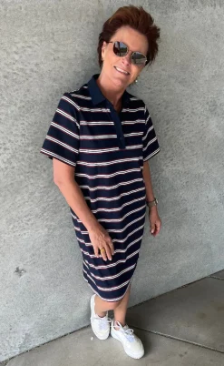 Love & Divine Kjole - Love1349 - Navy/Stripe