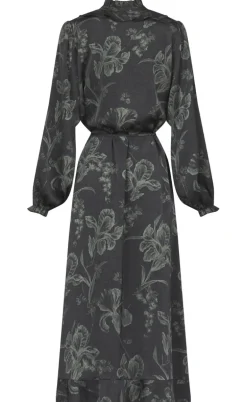 Love & Divine Kjole - Love1194-2 - Black/Green Flower