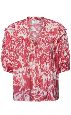 Love & Divine Skjorte - Love1336-1 - Red Ethnic