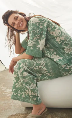 Love & Divine Skjorte - Love1338 - Green Flower