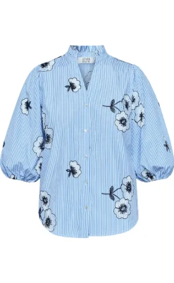 Love & Divine Skjorte - Love456-8 - Stripe/Flower