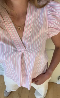 Love & Divine Top - Love1382 - Baby Pink/Stripe