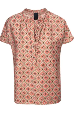 Luxzuz Bluse - Maritoana - Hot Coral