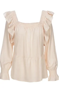 Luxzuz Bluse - Rufsana - Buttercream