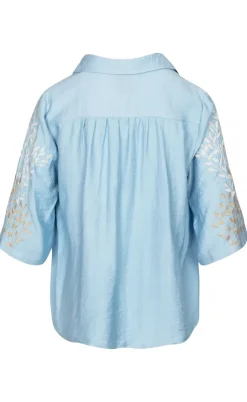 Luxzuz Bluse - Siwa - Chambray Blue