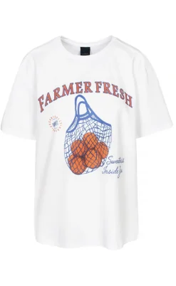 Luxzuz T-shirt - Farmer Fresh - White