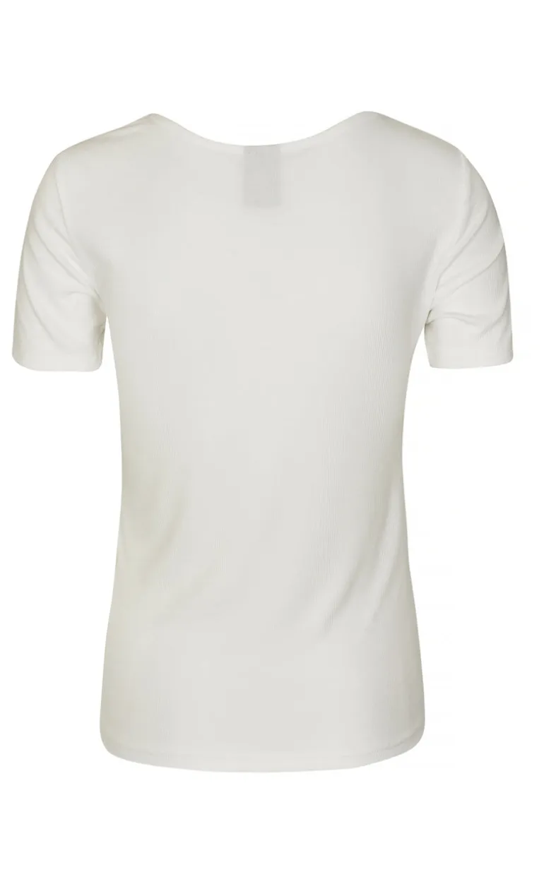 Luxzuz T-shirt - Klaudine - Cream