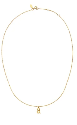 Maanesten Halskæde - A Alphabet - Gold Colour