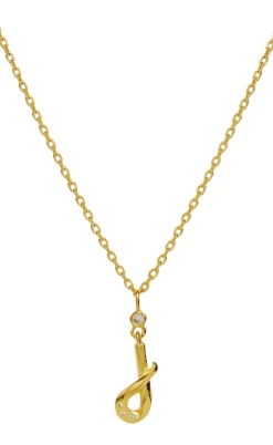 Maanesten Halskæde - J Alphabet - Gold Colour