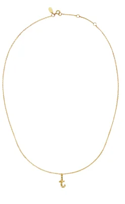 Maanesten Halskæde - T Alphabet - Gold Colour