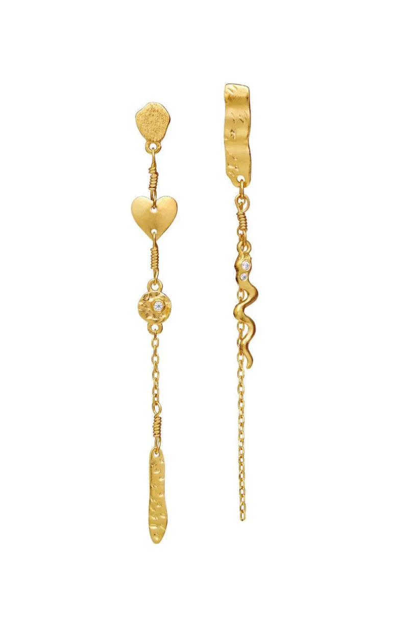 Maanesten Øreringe - Delfine - Gold Colour