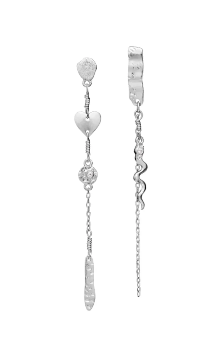 Maanesten Øreringe - Delfine - Silver Colour