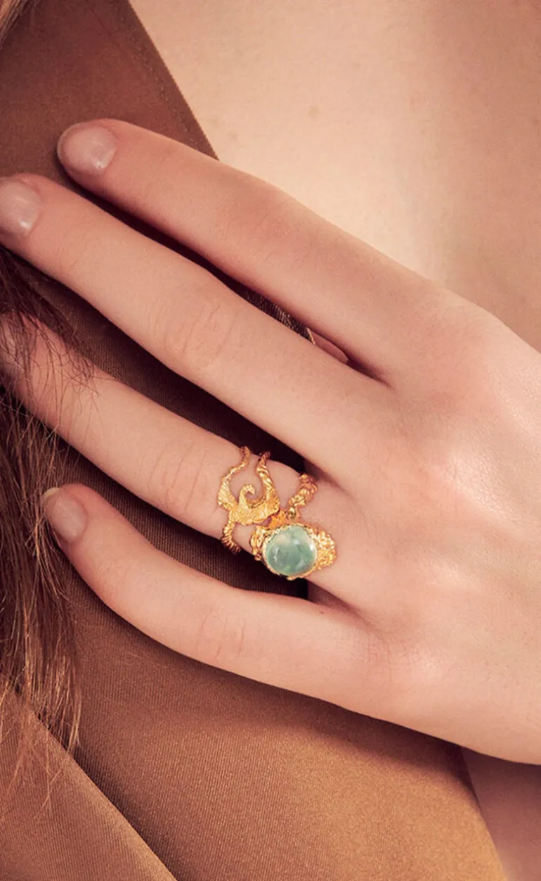 Maanesten Ring - Gudinde - Prehnit Colour
