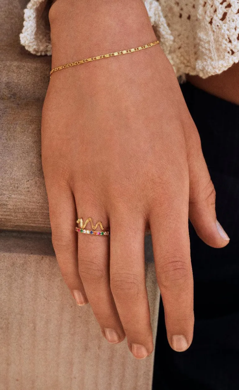 Maanesten Ring - Sonar - Gold Colour