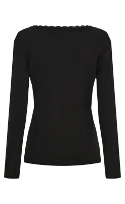Marta Du Chateau Bluse - Calista LS - Black