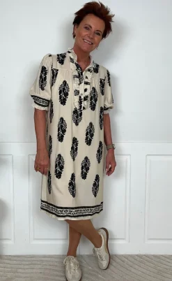 Marta Du Chateau Kjole - Naomi - Beige/Black
