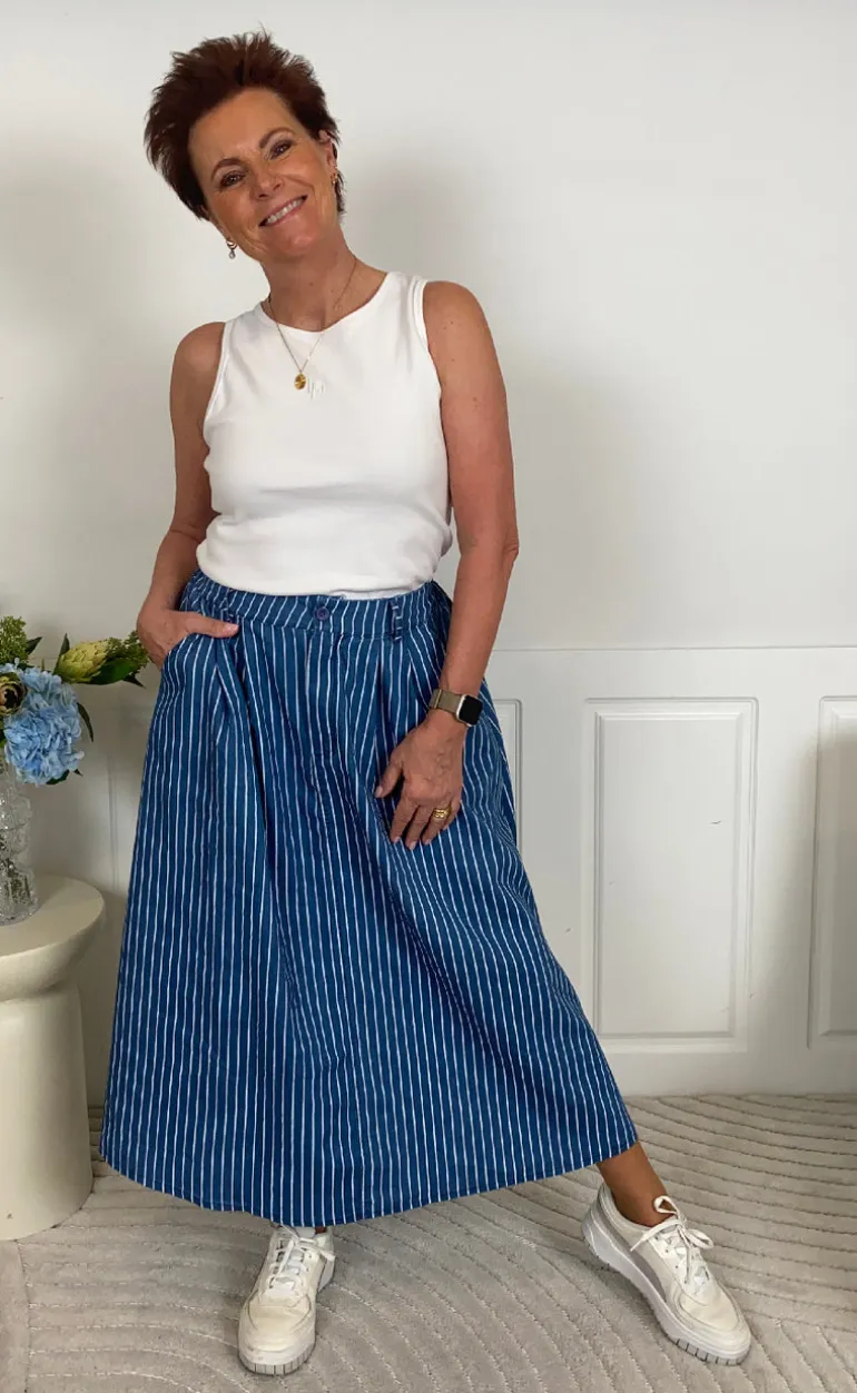 Marta Du Chateau Nederdel - Emeline - Medium Blue