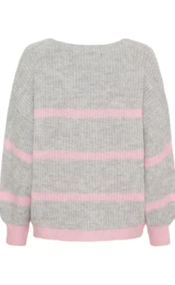 Marta Du Chateau Strik - Carene - Light Grey/Baby Pink