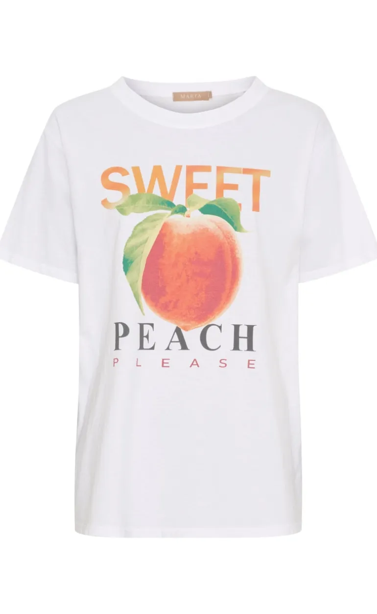 Marta Du Chateau T-shirt - Inge - White Peach