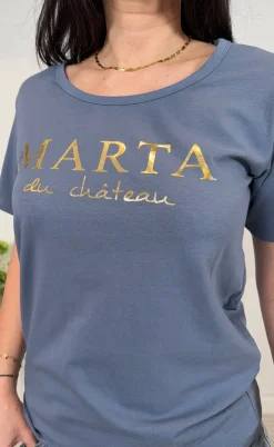 Marta Du Chateau T-shirt - Jeanette - Denim Blue