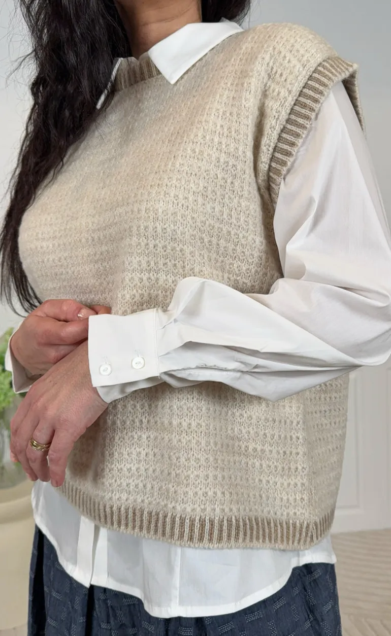Marta Du Chateau Vest - Antonine - Beige/LightCamel