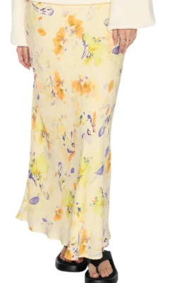 Moves Nederdel - Gebry Satin - Pastel Yellow