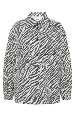 Moves Skjorte - Noliana Zebra Denim - Black